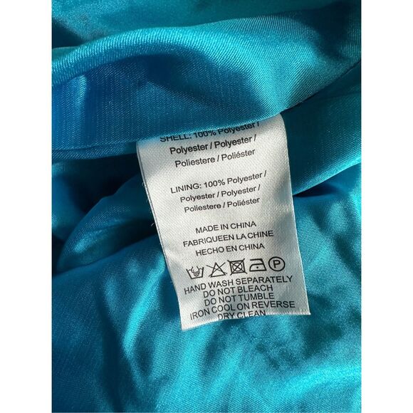 NWT Sau Lee Sequins Sleeveless Open Back Mae Mini Dress Peacock Blue Size 0 $395 - Picture 12 of 12